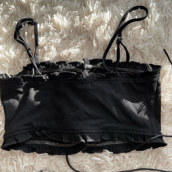Black bustier crop top - Picture 3 of 4